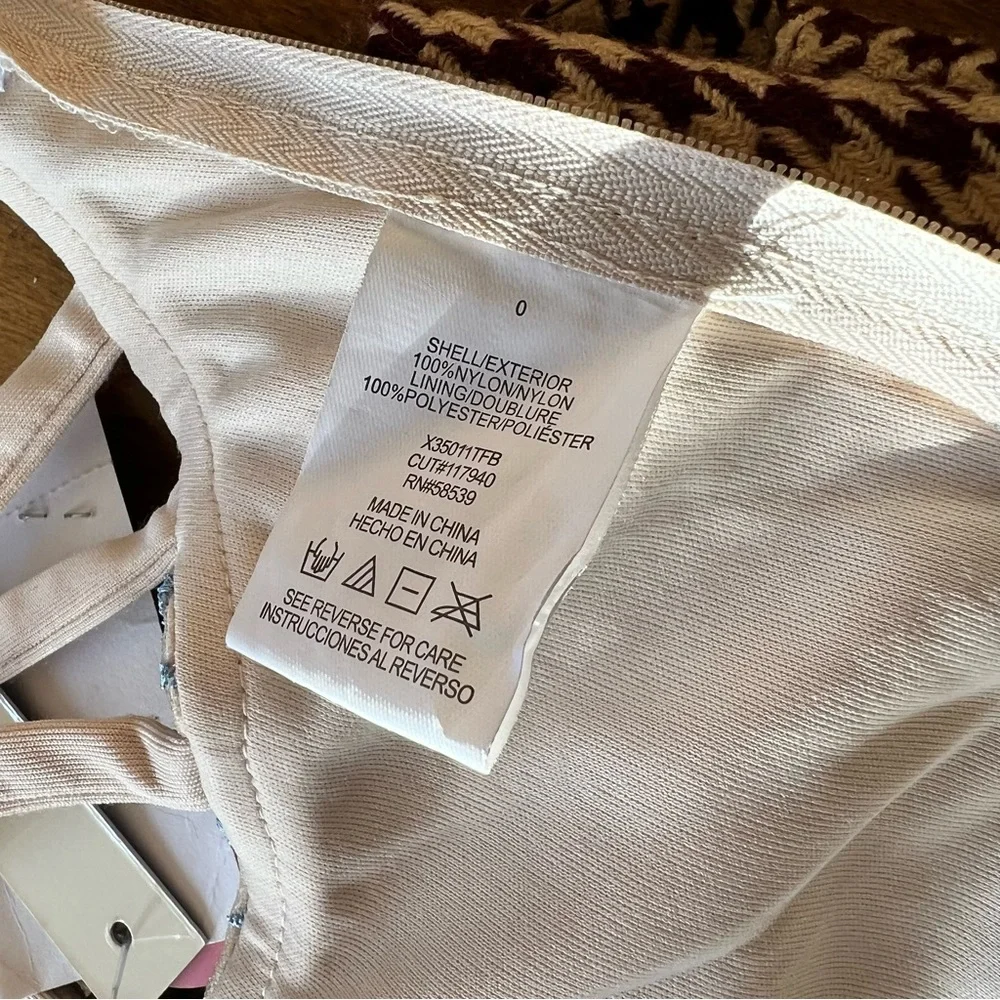 NWT Speechless Blue & Tan Halter Prom Dress Size 0 - Picture 12 of 13